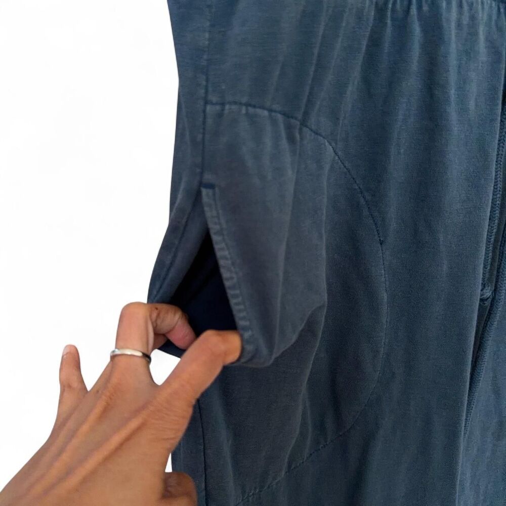 Faherty "Terra" Organic Cotton Jumpsuit in Slate Blue Size M - Picture 8 of 11